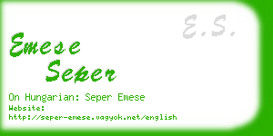 emese seper business card
